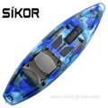 Sikor Single Seat One Person 10ft Fishing Sit On Top Canoe Lldpe Plastic Canoe/kayak plastic kayak